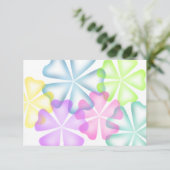 バルミツワー白熱［赤熱］光を放つ花数々の応答カード 出欠カード (スタンド正面)