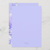 バルミツワー紫と青の輝き 招待状 (正面/裏面)