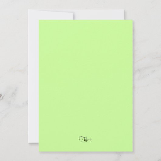 バルミツワー縁ど蝶数々の色の 招待状 (裏面)