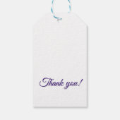 バルミツワー美しいフローラスター・オブ・デビッ感謝していド ギフトタグ (裏面)