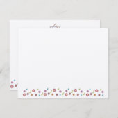 バルミツワー花のユダヤ人のダビデの星は感謝していしています サンキューカード (正面/裏面)