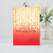 バルミツワー赤と金ゴールドの輝き 出欠カード (スタンド正面)