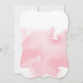 バルミツワー金ゴールドかわいらしピンクウォーター招待状 招待状 (裏面)