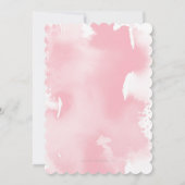 バルミツワー金ゴールドスタイリッシュピンクウォーター招待状 招待状 (裏面)