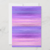 バルミツワー金ゴールドスターパープルピンクストライプ色 招待状 (裏面)