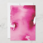 バルミツワー金ゴールドスターピンク水彩招待状SHIRA 招待状 (裏面)