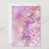 バルミツワー金ゴールドスターピンク《写真》ぼけ味灯 招待状 (裏面)