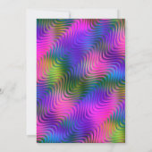 バルミツワー金ゴールドスター抽象芸術 カラフル 招待状 (裏面)