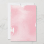 バルミツワー金ゴールドス淡い色のターのピンクの水色招待状 招待状 (裏面)