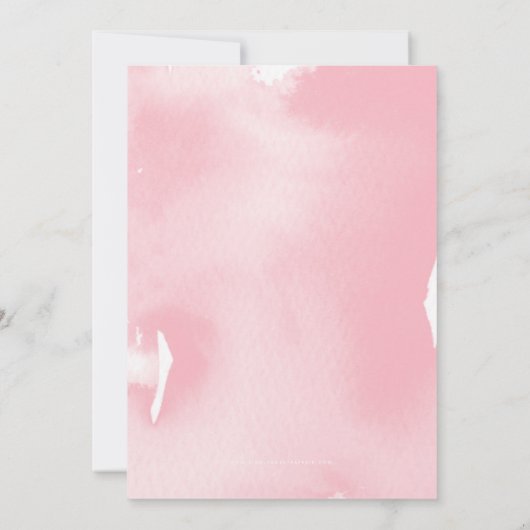 バルミツワー金ゴールドス淡い色のターのピンクの水色招待状 招待状 (裏面)