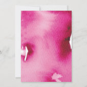 バルミツワー金ゴールドス頭が切れるターのピンクの水色招待状 招待状 (裏面)