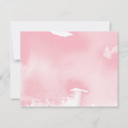 バルミツワー金ゴールドピンクの水の色は日付を保存 招待状 (裏面)