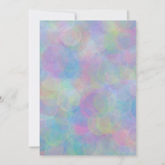 バルミツワー銀星抽象芸術模様 招待状 (裏面)