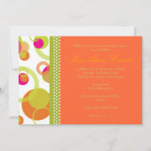 バルミツワー+バブモダンル/オレンジ/ホットピンク 招待状 (裏面)