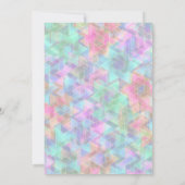 バルミツワー・パープルとピンクのデビッドパターン 招待状 (裏面)