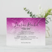 バルミツワー・マゼンタピンク星のデビッド・グリタリー 招待状 (スタンド正面)