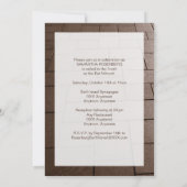 バルミツワーBimahの招待状 招待状 (裏面)