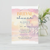 バルミー日 |トロピカルサンセットビーチブライダルシャワー 招待状 (スタンド正面)