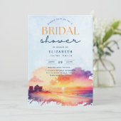 バルミー日 |トロピカルサンセットビーチブライダルシャワー 招待状 (スタンド正面)