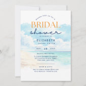 バルミー日 |トロピカルサンセットビーチブライダルシャワー 招待状 (正面)