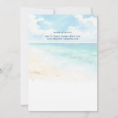 バルミー日 |トロピカルサンセットビーチブライダルシャワー 招待状 (裏面)