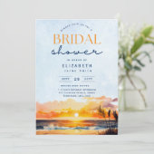 バルミー日 |トロピカルサンセットビーチブライダルシャワー 招待状 (スタンド正面)