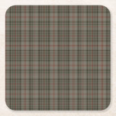 バルモラルの王室のなタータンチェック スクエアペーパーコースター (正面)