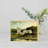 バルモラル城1897高解像度復元金ゴールド 箔招待状ポストカード (立ち正面)