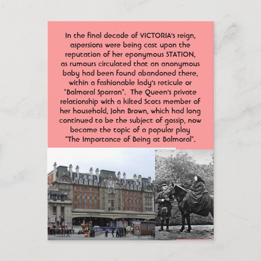 バルモラル・スポーラン事件の奇妙な事件 ポストカード (正面)