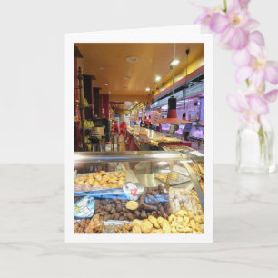 バルレンシアのセントラル市場での菓子店 カード