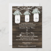 バルンウッドの赤ちゃんの息吹のメイソンジャー結婚式の招待状 招待状 (正面)