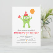 バルーおもしろいンとカップケーキの誕生日の怪物 招待状 (スタンド正面)