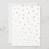 バルーお洒落ン誕生日パーティー金ゴールドグリッター 招待状 (裏面)