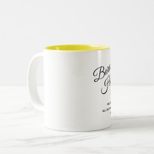 バルーハシムは詩篇トーラー卿を讃える黄色 ツートーンマグカップ (正面左)