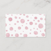 バルーンおむつラッフル付きピンクの少女ゾウ エンクロージャーカード (裏面)