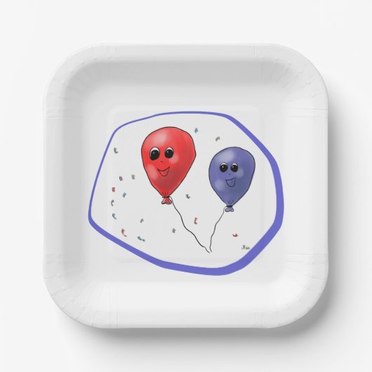 バルーンおもしろいプレート ペーパープレート (正面)
