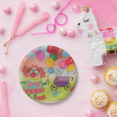 バルーンおもしろい付きピエロ ペーパープレート (パーティー)