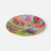 バルーンおもしろい付きピエロ ペーパープレート (アングル)