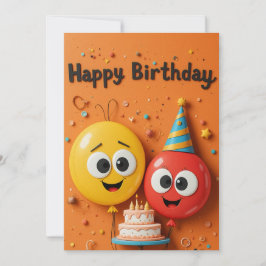 バルーンおもしろい誕生日カード
