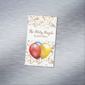 バルーンおよび紙吹雪イベントプランナー マグネット名刺 (インサイチュ)