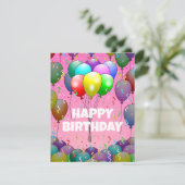 バルーンおよび紙吹雪誕生日カード シーズンカード (スタンド正面)