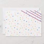 バルーンおよび紙吹雪誕生日招待状 招待状 (裏面)