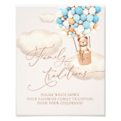 バルーンお気に入りの家族の伝統のサイン フォトプリント            (正面)