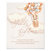 バルーンお気に入りの家族の伝統のサイン フォトプリント            (正面)