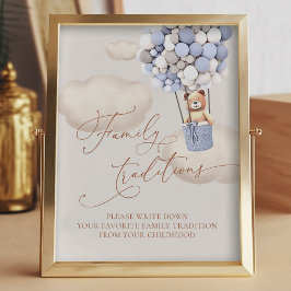 バルーンお気に入りの家族の伝統のサイン フォトプリント