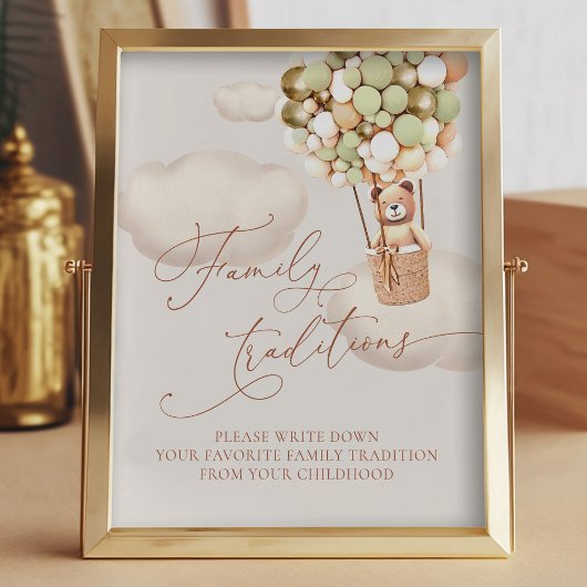 バルーンお気に入りの家族の伝統のサイン フォトプリント           