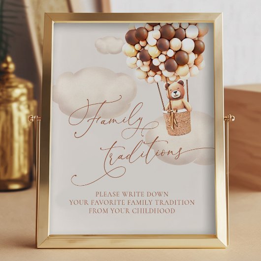 バルーンお気に入りの家族の伝統のサイン フォトプリント           