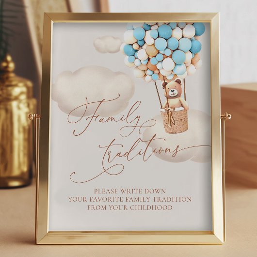 バルーンお気に入りの家族の伝統のサイン フォトプリント           