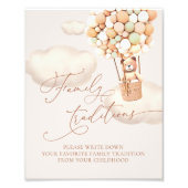 バルーンお気に入りの家族の伝統のサイン フォトプリント            (正面)