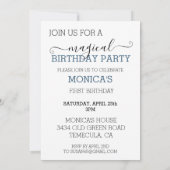 バルーンお洒落誕生日付きマーメイド 招待状 (裏面)